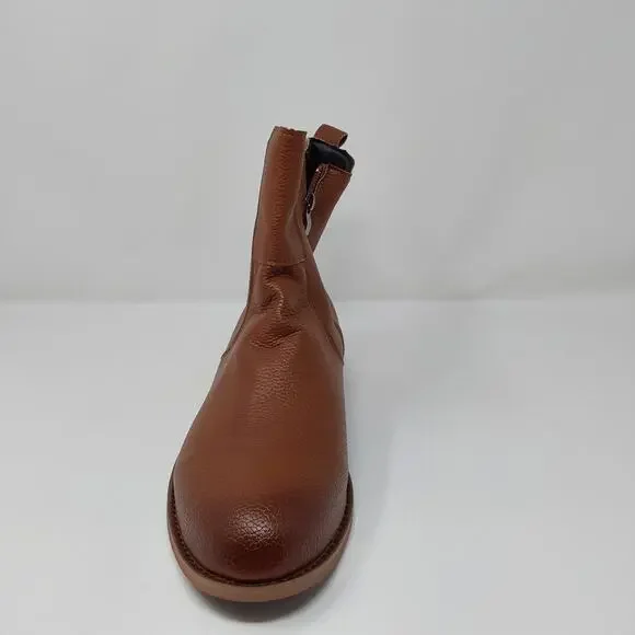 Men's Brown Chelsea Boots Ankle Zip Side Pebbled Casual Size EU 46/US 12 - Picture 10 of 14